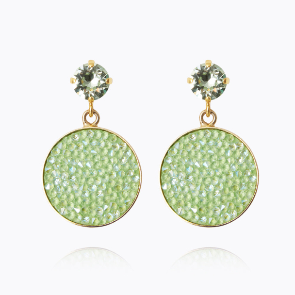 Chloe earrings - gold chrysolite