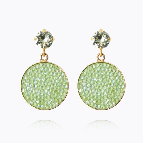 Chloe earrings - gold chrysolite