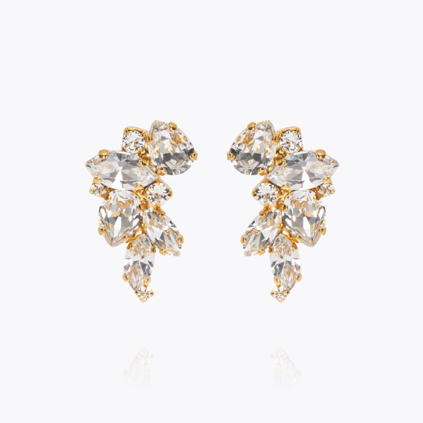 Demi earring - gold crystal