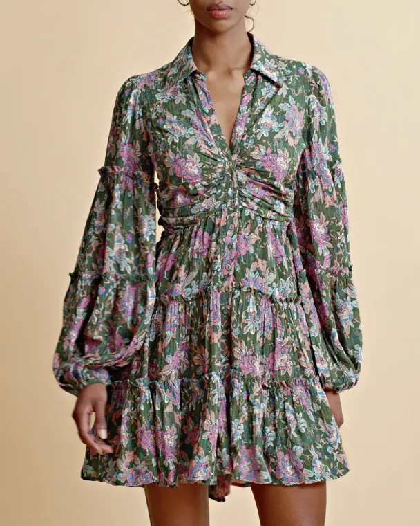 Boho Shirt Dress - Roses - Image 2