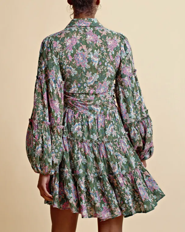 Boho Shirt Dress - Roses - Image 4