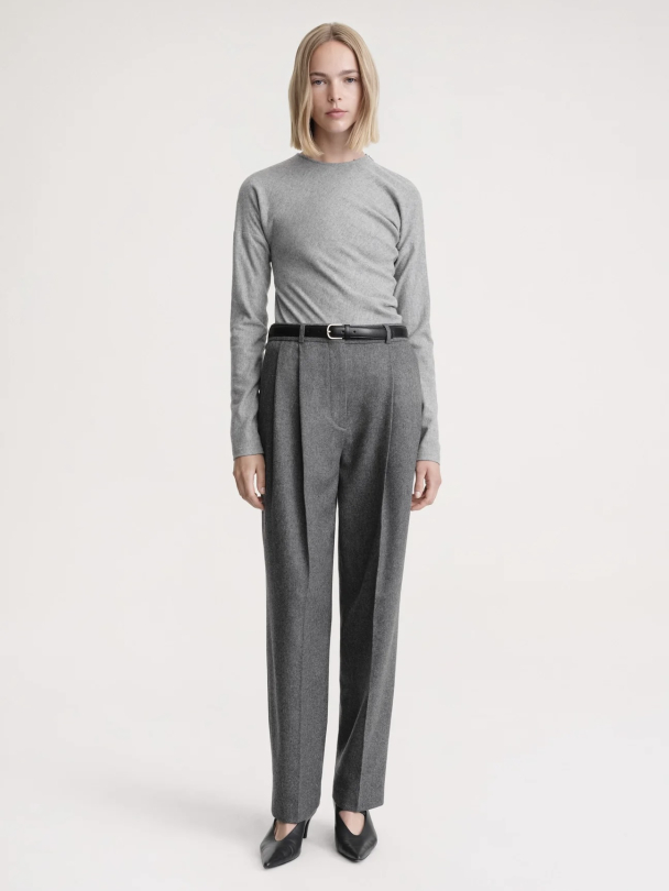 Double-Pleated Tailored Trousers - Image 1