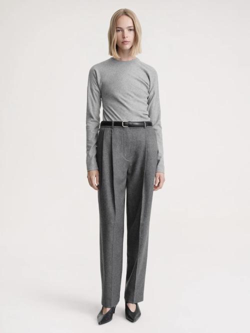 Double-Pleated Tailored Trousers