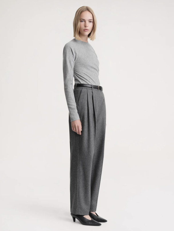 Double-Pleated Tailored Trousers - Image 3