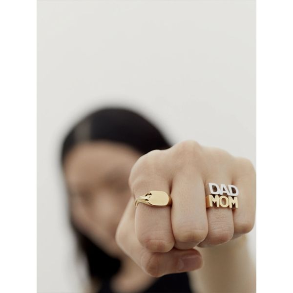 Mom Ring Goldplated Silver