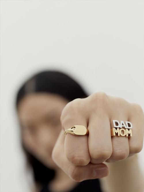 Mom Ring Goldplated Silver