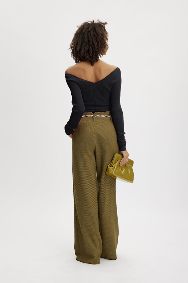 Mona V-Neck Blouse - Black  - Image 2