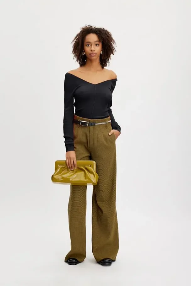 Mona V-Neck Blouse - Black  - Image 3