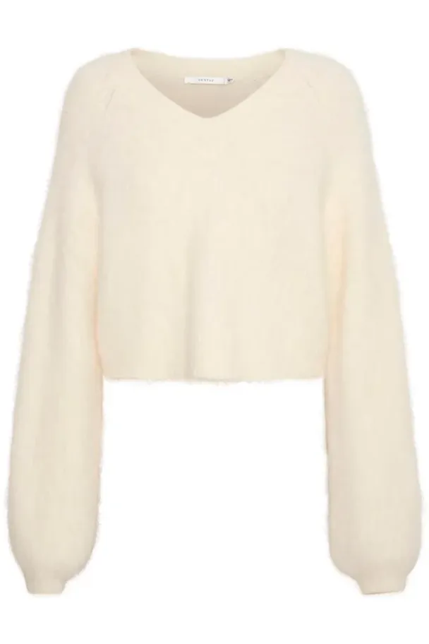 Safi Cropped V-Neck - Egret  - Image 2