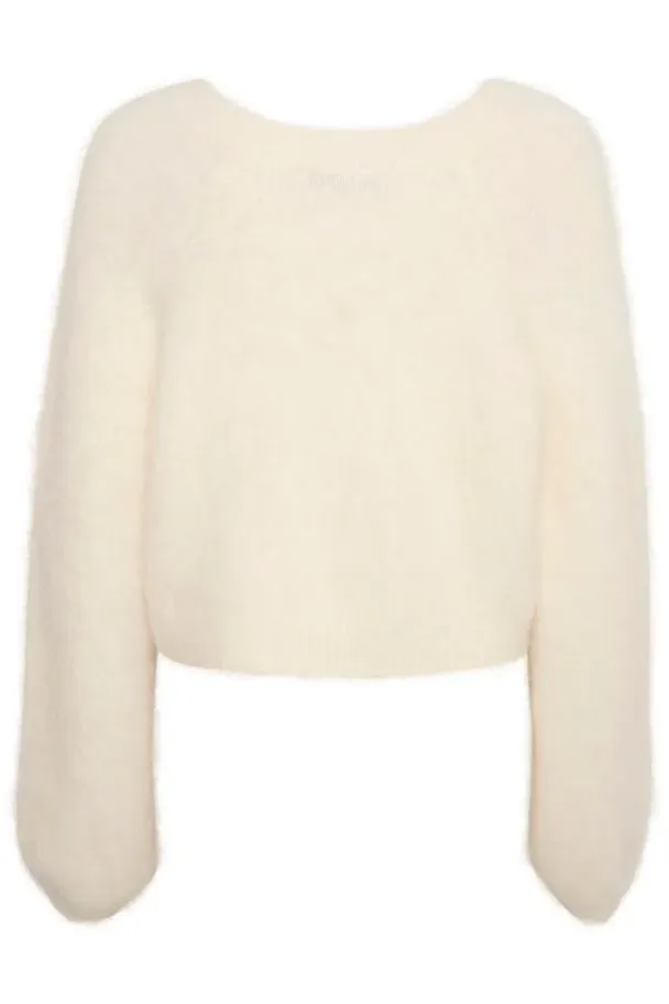 Safi Cropped V-Neck - Egret  - Image 3