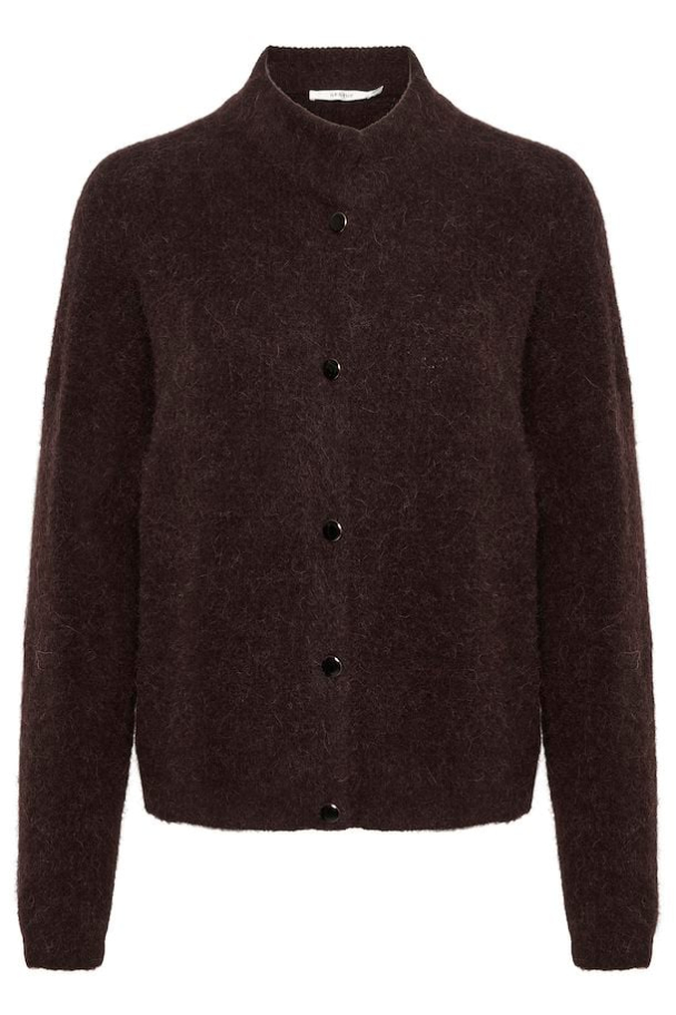 Alpha Short Cardigan - Deep Brown Melan - Image 1