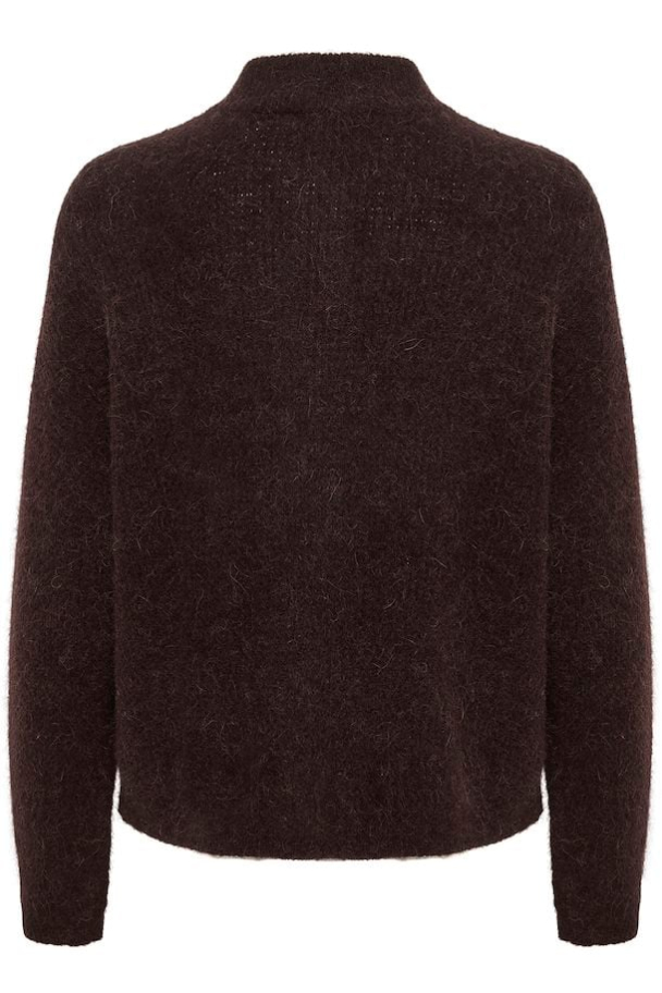 Alpha Short Cardigan - Deep Brown Melan - Image 5