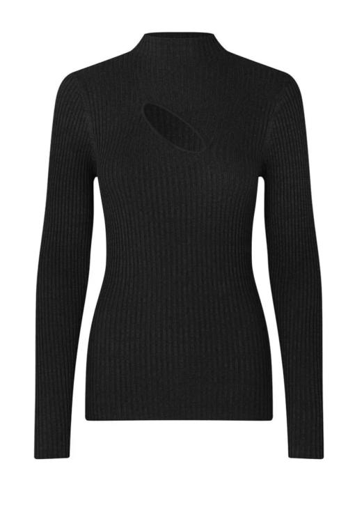 Sanka Knit T-Neck - Black 