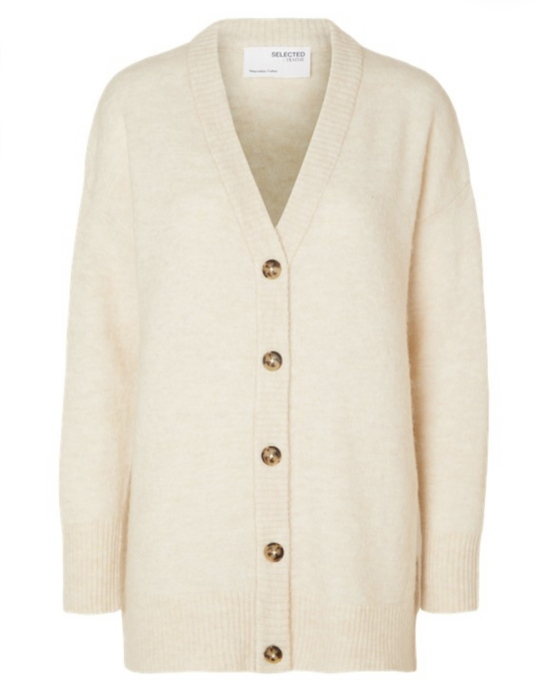 Maline Knit Long Cardigan - Birch - Image 3