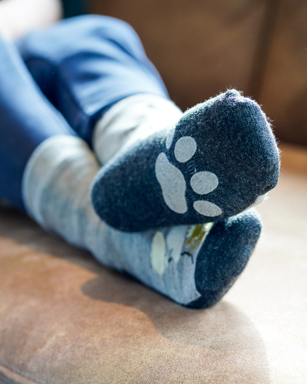 Kattnakken | Ullsokk Antiskli - Grå Melert - Image 2