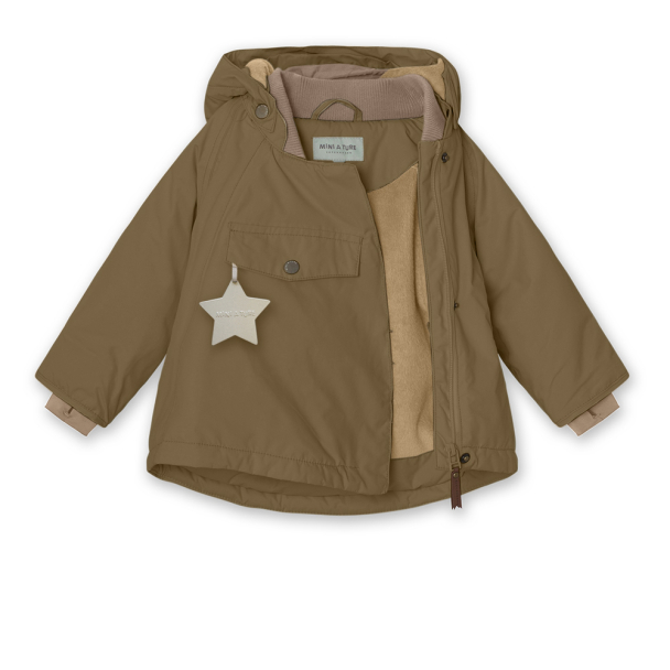 MINI A TURE | WANG Vinterjakke Fleece - Wood - Image 4