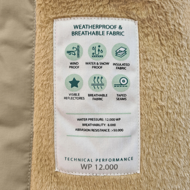 WANG Fur Vinterjakke Fleece - Savannah Tan - Image 5