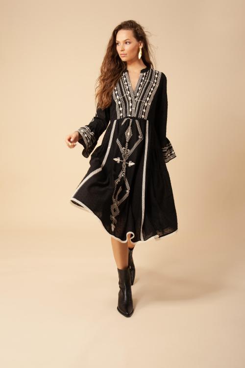 Tasha Midi Dress - Black