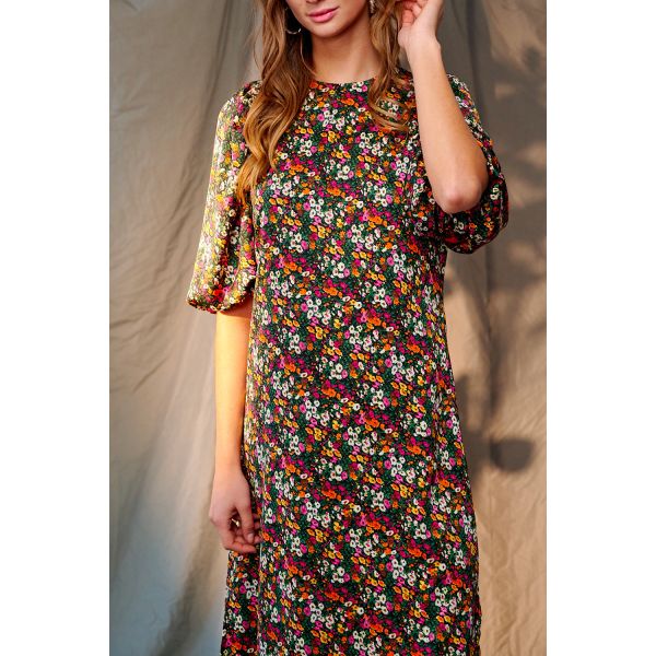 Pacey Pastis Long Dress - Flower Mix