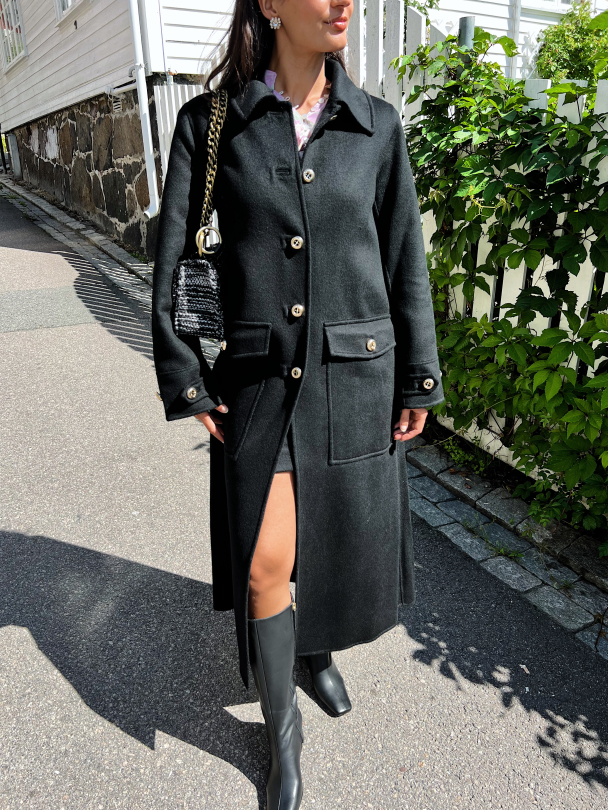 Tailored Coat - Black  - Image 1
