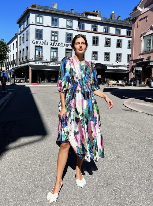 Elisabeth Dress Mid - Frosted Floral Day