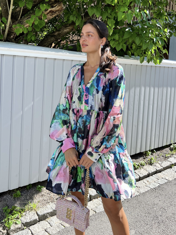 Jasmine Dress Short - Frosted Floral Day - Image 1