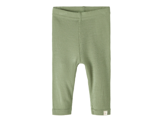 Fable Leggings Baby Ull, Oil Green Melange - Lil' Atelier