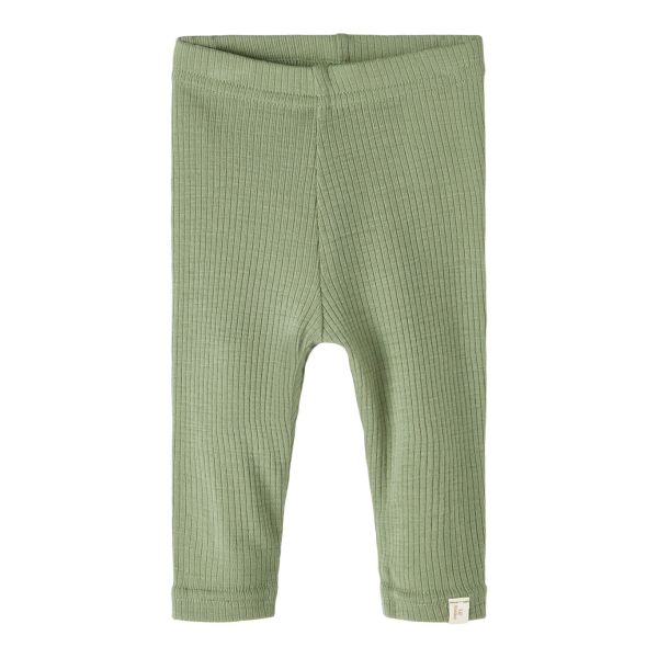 Fable Leggings Baby Ull, Oil Green Melange - Lil' Atelier