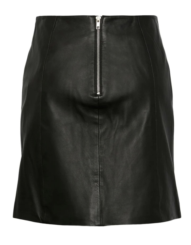 Niro Short Leather skirt - Black  - Image 2