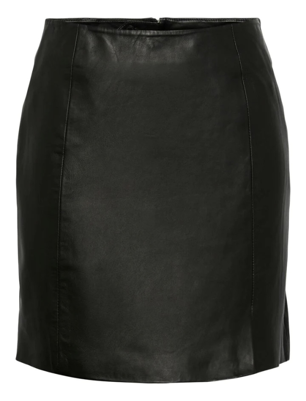 Niro Short Leather skirt - Black  - Image 3