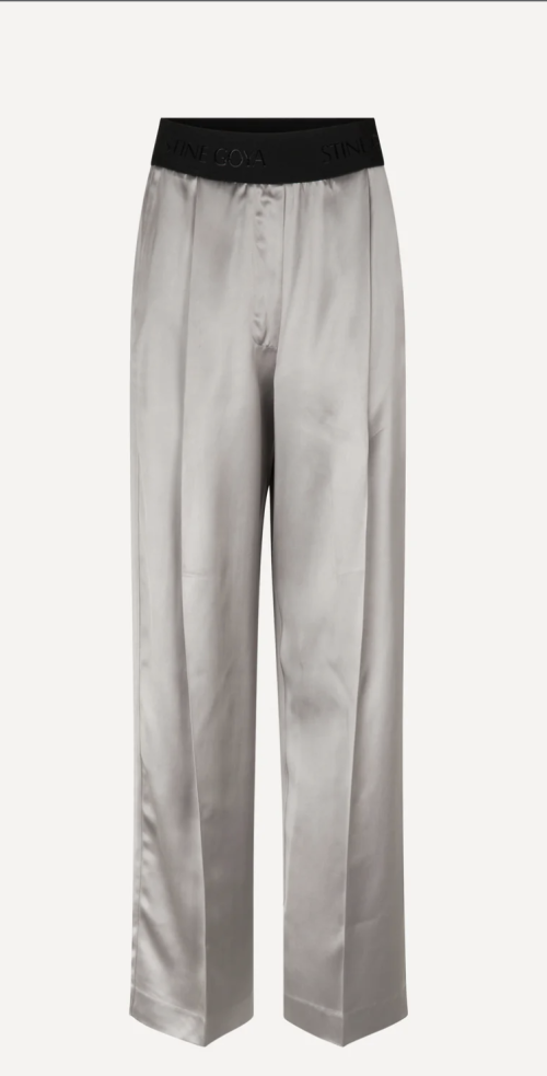 Ciara Heavy Satin Pants  | Ciara Heavy Satin Pants Woven Long fra Stine Goya