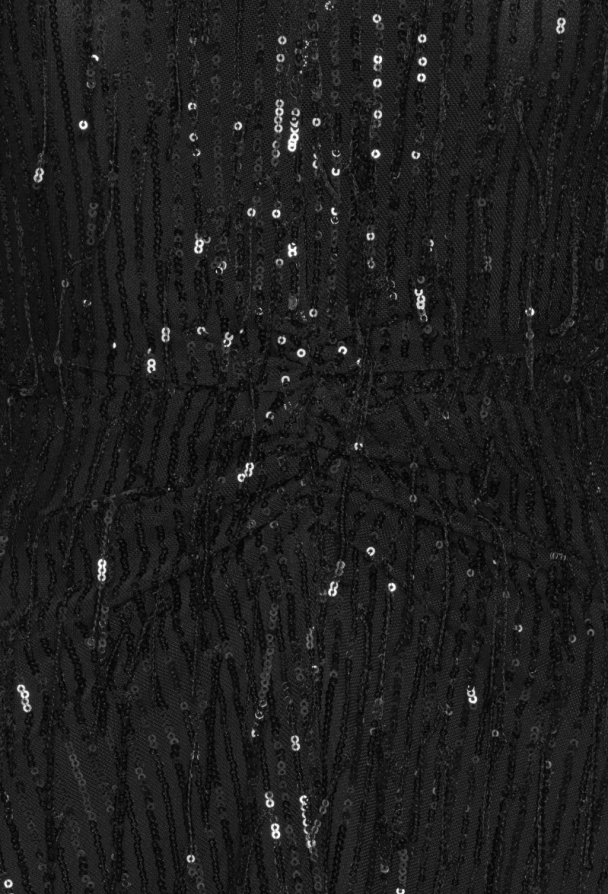 Sequins Midi Slit Dress - Black  - Image 4