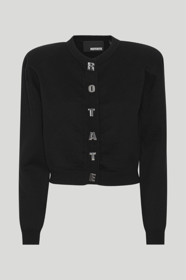 Firm Knit Cardigan - Black - Image 3