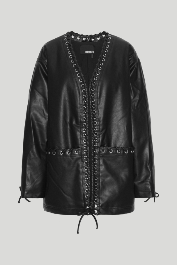 Texture Oversized Jacket - Black  - Image 7