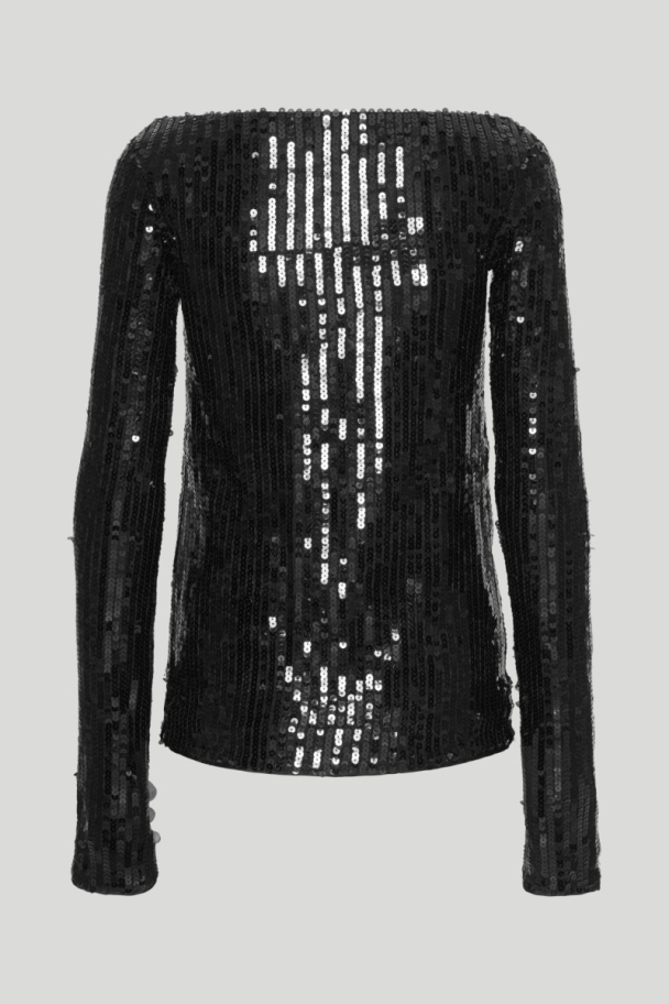Sequins Off Shoulder - Black  - Image 2
