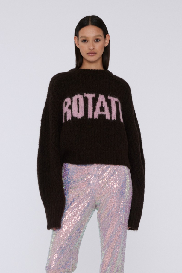 Firm Knit Jumper - Brown/Pink - Image 4