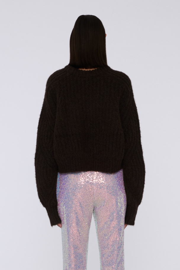 Firm Knit Jumper - Brown/Pink - Image 5