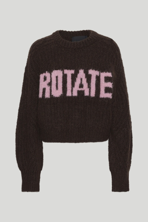 Firm Knit Jumper - Brown/Pink - Image 6