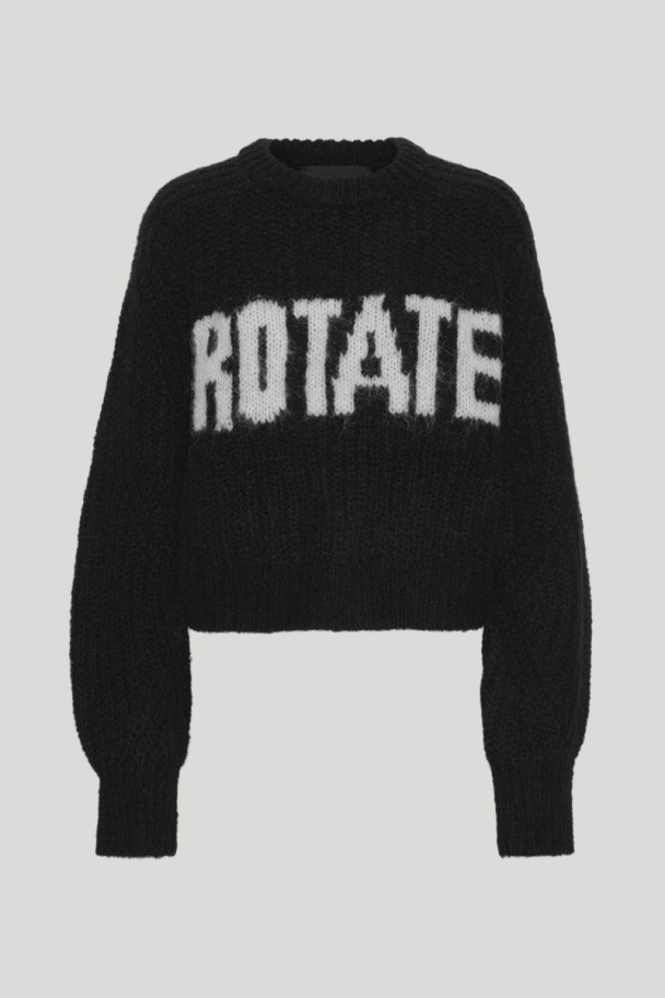 Oversized Logo Jumper - Black/White - Image 2