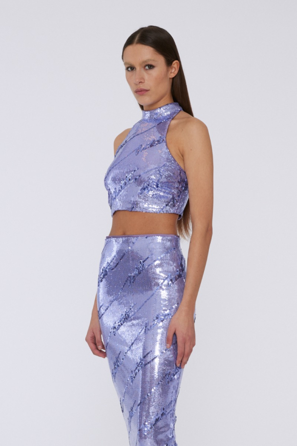 Sequins High Neck Top - Image 4