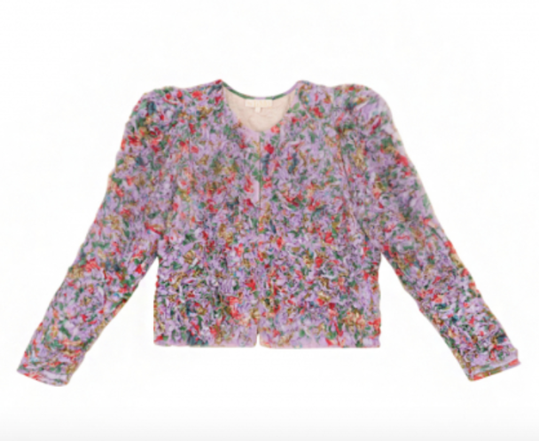 Georgette Jacket - Purple Bouquet - Image 2