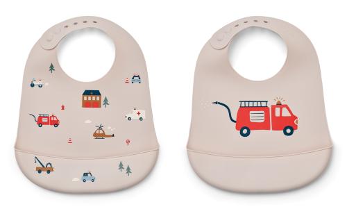 LIEWOOD - TILDA SMEKKE SILIKON 2-PK EMERGENCY VEHICLE/SANDY