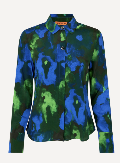 Rija Matte Silk Shirt  | Rija Matte Silk Shirt fra Stine Goya