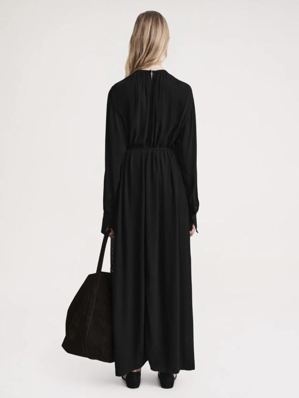 Gathered-Neck Crepe Dress - Image 2
