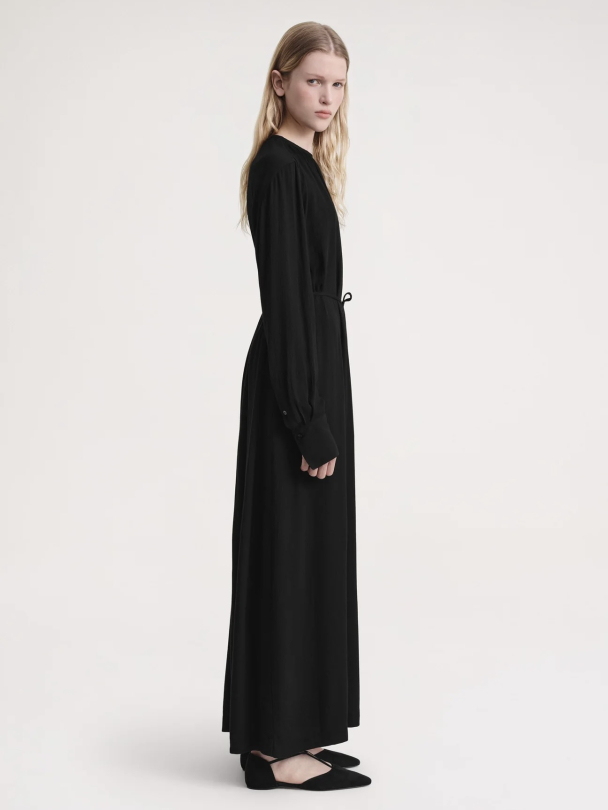 Gathered-Neck Crepe Dress - Image 4