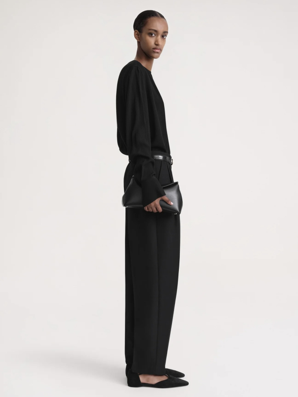 Gathered-Neck Crepe Blouse - Image 2
