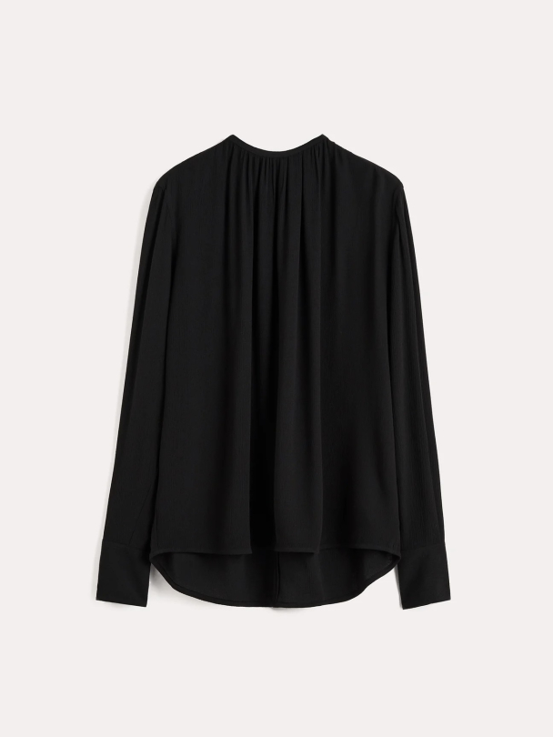 Gathered-Neck Crepe Blouse - Image 4