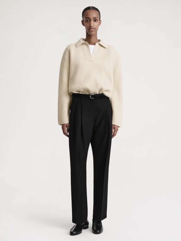Ribbed Polo Knit - Image 1