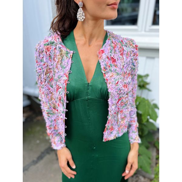 Georgette Jacket - Purple Bouquet