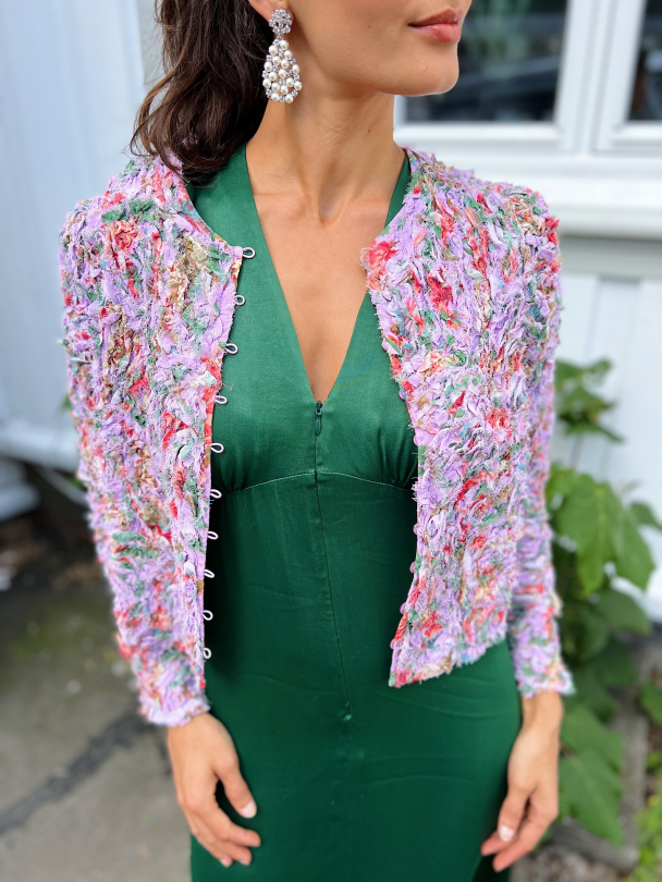Georgette Jacket - Purple Bouquet - Image 3